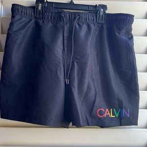 Calvin Klein Swimwear Trunks shorts  XXL black UPF40 quick dry